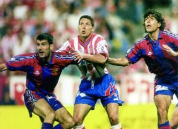 Guardiola, Simeone y Nadal en la final de de la Copa del Rey.