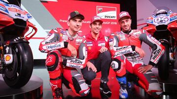 Jorge Lorenzo, Michele Pirro y Andrea Dovizioso.