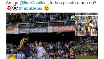 Bartra contest&oacute; a Casillas por su broma sobre Bale en Twitter.