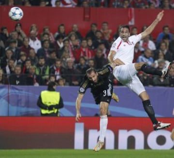 Adil Rami y Giorgio Chiellini.