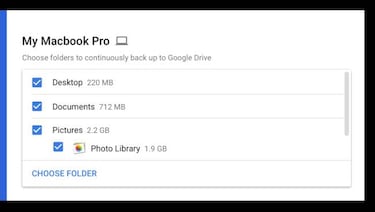 Google Drive nos ofrece hacer copias de seguridad en PC y guardarlas en la Nube