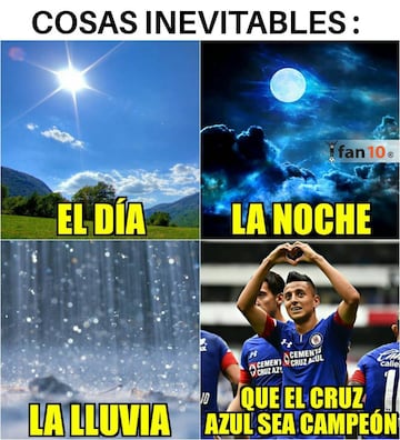 Los memes se rinden ante el invicto de Cruz Azul