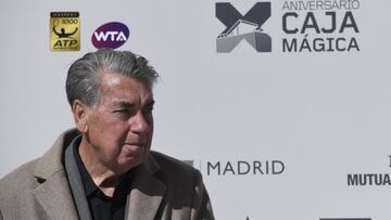 El extenista espa&ntilde;ol Manolo Santana, durante el Mutua Madrid Open 2018.