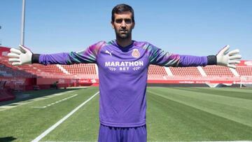 Riesgo, en un partido con el Girona.