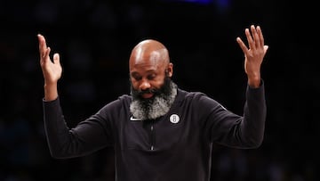 Jacque Vaughn, en un partido de Brooklyn Nets.