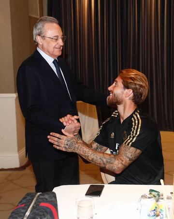 Florentino junto a Sergio Ramos. 