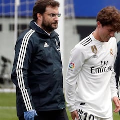 Odriozola se lesionó en el muslo en el segundo gol del Eibar