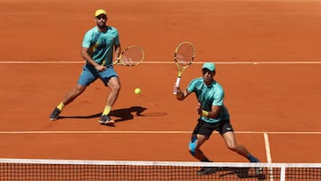 Juan Sebastián Cabal y Robert Farah en la final del Masters 1000 de Montecarlo.