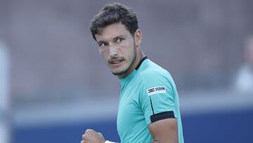 NEW YORK, NEW YORK - SEPTEMBER 02: Pablo Carreno Busta of Spain reacts to a point against Alex de Minaur of Australia during their Men's Singles Third Round match on Day Five of the 2022 US Open at USTA Billie Jean King National Tennis Center on September 02, 2022 in the Flushing neighborhood of the Queens borough of New York City.   Sarah Stier/Getty Images/AFP
== FOR NEWSPAPERS, INTERNET, TELCOS & TELEVISION USE ONLY ==