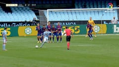 Setién señala claramente a Griezmann en el gol de Aspas: saltó y se giró en la barrera