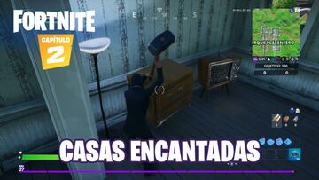 Fortnite Cap&iacute;tulo 2 - Desaf&iacute;o de Fortnitemares: destruye mobiliario de casas encantadas
 