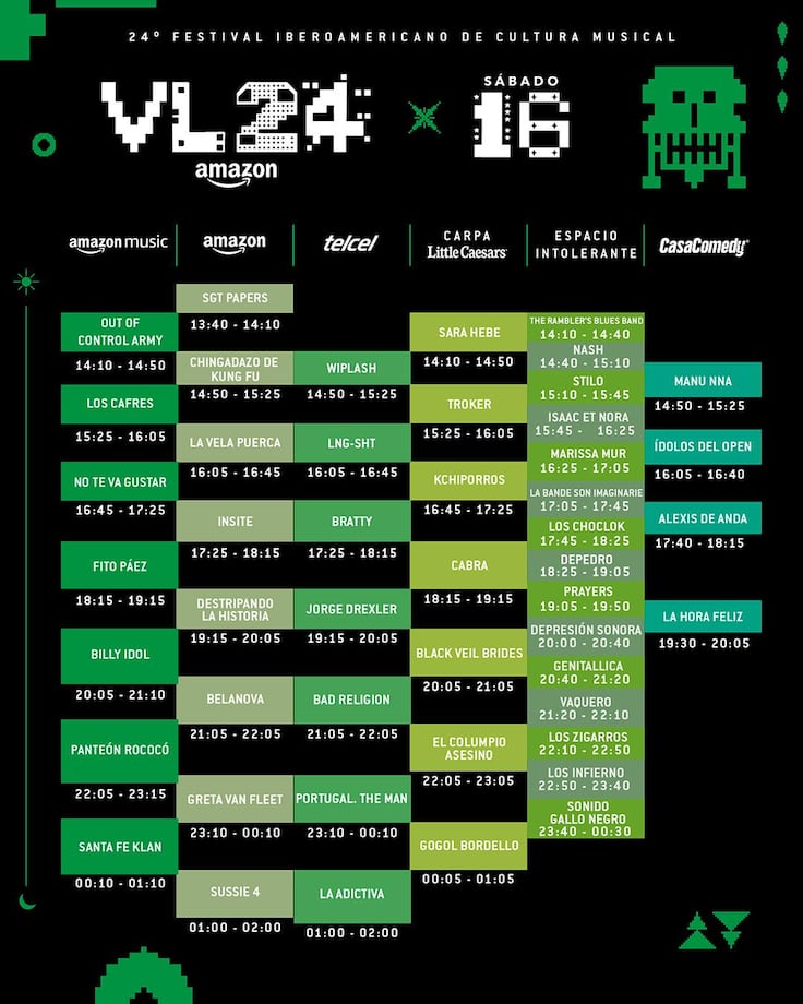 Vive Latino 2024 quién toca cada día, artistas, bandas y mapa del