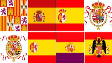 Todas las banderas que ha tenido España a lo largo de su historia