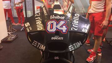 El doble carenado de la Ducati Desmosedici de MotoGP. 