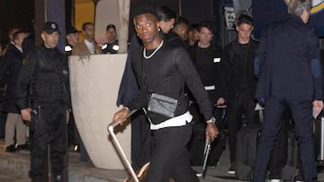 Vinicius, a la llegada del hotel de concentración del Real Madrid en Rabat para el Mundial de Clubes.