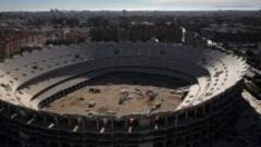 ESQUELETO. El &lsquo;Nou Mestalla&rsquo; lleva parado desde 2009.
 