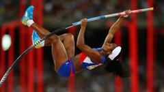 La cubana Yarisley Silva, campeona mundial de salto con p&eacute;rtiga.. 