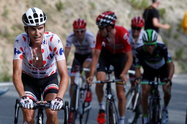 Warren Barguil, ganador de la etapa, en acción durante la 18ª etapa del Tour de Francia.