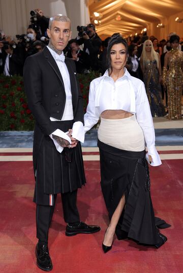 Travis Barker y Kourtney Kardashian .