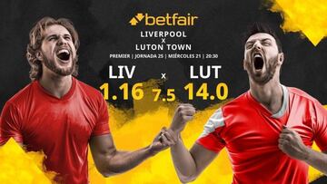 Liverpool FC vs. Luton Town FC: horario, TV, estadísticas, clasificación y pronósticos