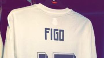 La camiseta del Real Madrid de Luis Figo.