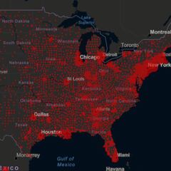 Mapa de casos y muertos por estados de coronavirus en USA; 14 de abril