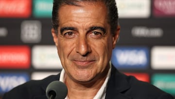 PASADENA, CALIFORNIA - JUNE 22: Botafogo FR Head Coach Renato Paiva faces the media during the Press Conference ahead of their FIFA Club World Cup 2025 match against Atletico de Madrid at Rose Bowl Stadium on June 22, 2025 in Pasadena, California. Stu Forster/Getty Images/AFP (Photo by Stu Forster / GETTY IMAGES NORTH AMERICA / Getty Images via AFP)