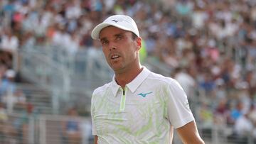 Roberto Bautista durante el partido de US Open contra Ben Shelton.