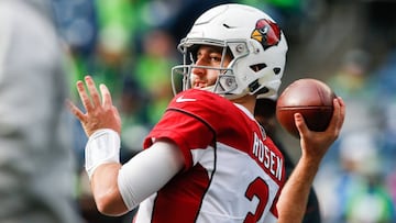 SEATTLE, WA - DECEMBER 30: Josh Rosen #3 of the Arizona Cardinals warms-up before the game against the Seattle Seahawks at CenturyLink Field on December 30, 2018 in Seattle, Washington.   Otto Greule Jr/Getty Images/AFP
 == FOR NEWSPAPERS, INTERNET, TELCOS &amp; TELEVISION USE ONLY ==
