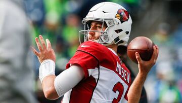 SEATTLE, WA - DECEMBER 30: Josh Rosen #3 of the Arizona Cardinals warms-up before the game against the Seattle Seahawks at CenturyLink Field on December 30, 2018 in Seattle, Washington. Otto Greule Jr/Getty Images/AFP
== FOR NEWSPAPERS, INTERNET, TELCOS & TELEVISION USE ONLY ==