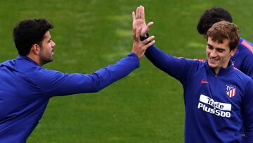 Diego Costa y Griezmann, los delanteros titulares del Atlético.