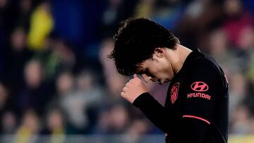 Atletico Madrid's Portuguese forward Joao Felix reacts during the Spanish league football between Villarreal CF and Club Atletico de Madrid at La Ceramica stadium in Villarreal, on December 6, 2019. (Photo by JOSE JORDAN / AFP)