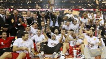 Olympiacos, campe&oacute;n de la Euroliga 2013.