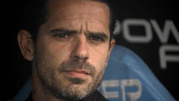 Racing Club's coach Fernando Gago looks on during the Argentine Professional Football League tournament match against River Plate at the Presidente Peron stadium in Avellaneda, on October 23, 2022. (Photo by Luis ROBAYO / AFP) (Photo by LUIS ROBAYO/AFP via Getty Images)