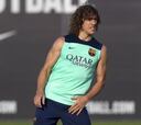 Busquets y Puyol entrenan con normalidad pensando en la Real