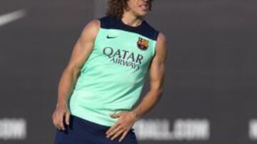 Busquets y Puyol entrenan con normalidad pensando en la Real