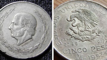 Existe una moneda de 5 pesos que fue puesta en circulación entre 1951 y 1954 que ahora vale miles de pesos, aquí te decimos de cuál se trata.