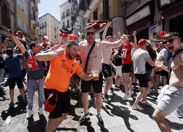 Ambiente de Champions en las calles de Madrid