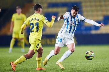 Fede Vico, en un partido ante el Villarreal B. 