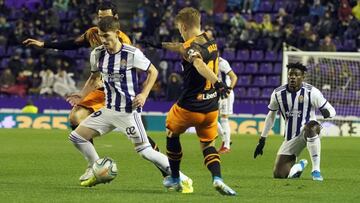 VALLADOLID. PHOTOGENIC/PABLO REQUEJO. 21/12/19. FUTBOL, PARTIDO DE LIGA SANTANDER TEMPORADA 2019/2020 ENTRE EL REAL VALLADOLID Y EL VALENCIA. TONI Y WASS