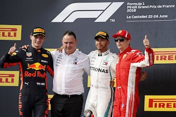 Podio del GP de Francia 