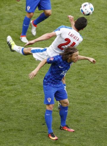 Luka Modric y David Lafata.