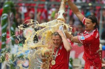 El Bayern celebra el título de campeón de la Bundesliga