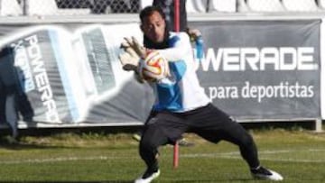 Beto, en un entrenamiento