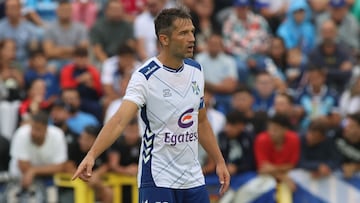 Aitor Sanz, en un partido con el Tenerife.