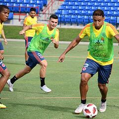 Colombia realiza su primera jornada con el grupo completo