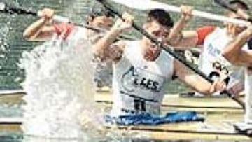 <b>BUENOS COMPETIDORES</b>. Rafael Quevedo (izda) y Julio Martínez (dcha) compartiendo K-2.