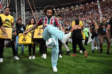 Marcelo con la camiseta del Fluminense.