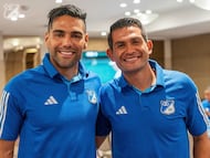 Falcao y Mackalister Silva posan en Millonarios