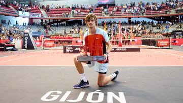 Andrey Rublev, campeón en octubre en el primer Gijón Open.